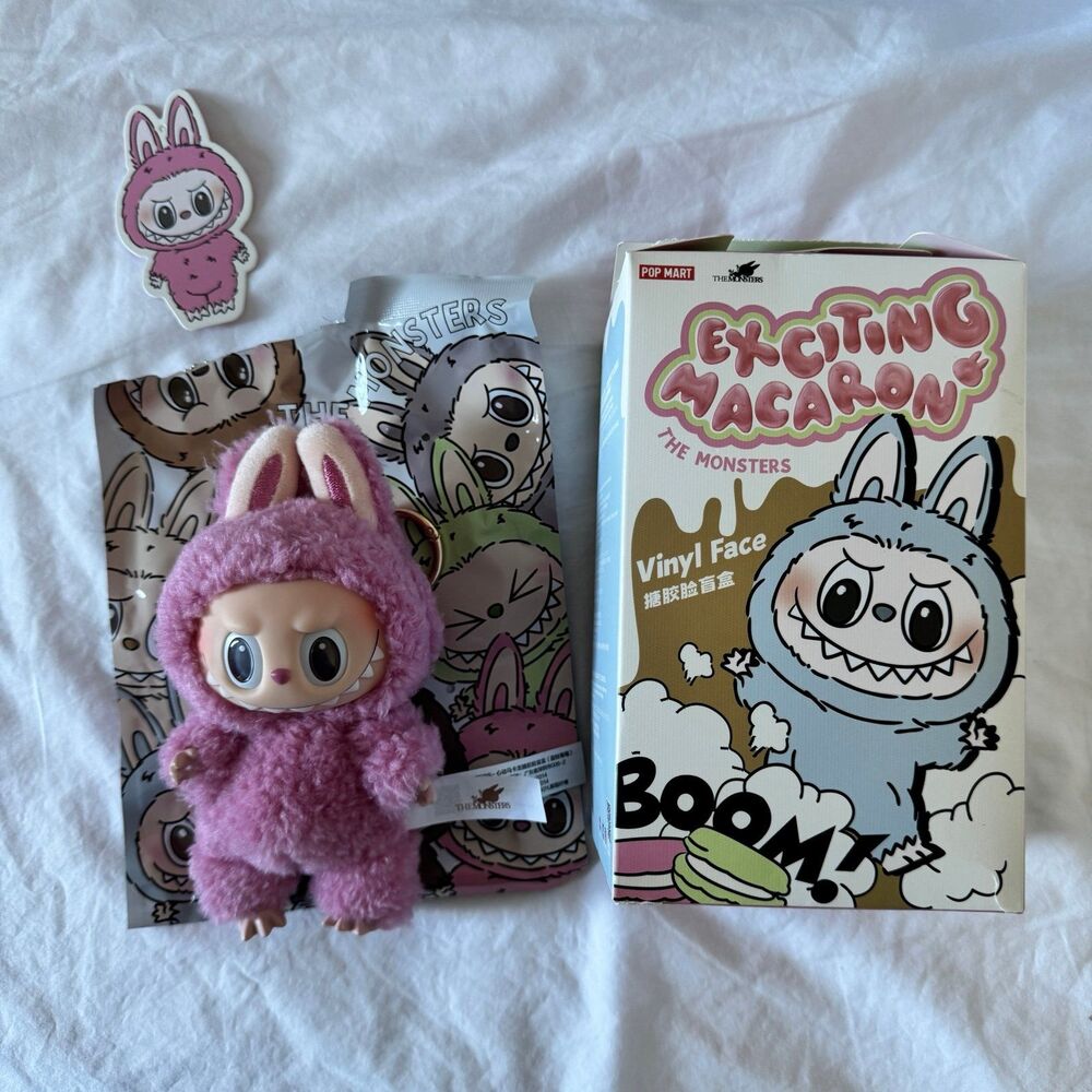 POP MART The Monsters Exciting Macaron Labubu Vinyl Face Blind Box Lychee Berry